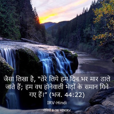 Picture 03 - रोमियों 8:36 HINIRV - जैसा लिखा है, “तेरे - Bible Verse Picture