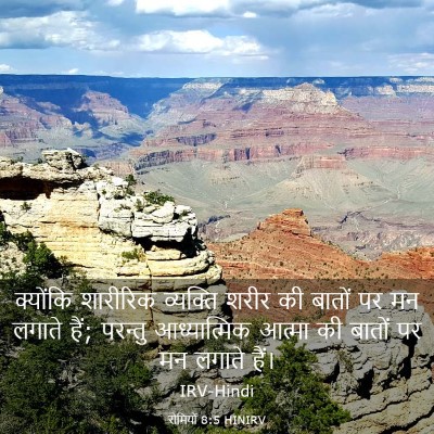 Picture 03 - रोमियों 8:5 HINIRV - क्योंकि शारीरिक - Bible Verse Picture