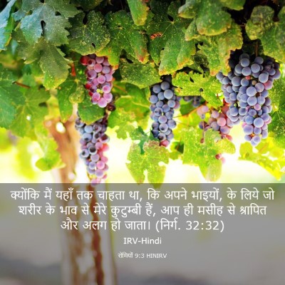 Picture 03 - रोमियों 9:3 HINIRV - क्योंकि मैं यहाँ - Bible Verse Picture
