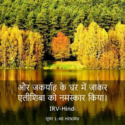 Picture 03 - लूका 1:40 HINIRV - और जकर्याह के घर - Bible Verse Picture