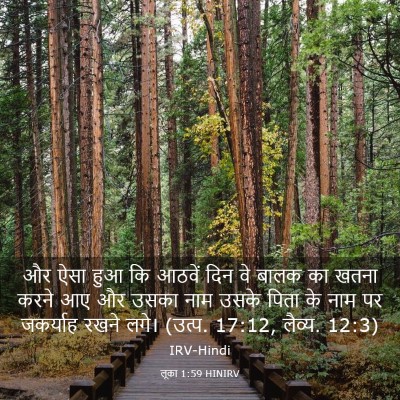 Picture 03 - लूका 1:59 HINIRV - और ऐसा हुआ कि आठवें - Bible Verse Picture
