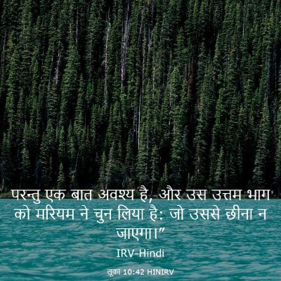 Picture 03 - लूका 10:42 HINIRV - परन्तु एक बात - Bible Verse Picture