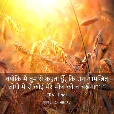 Picture 03 - लूका 14:24 HINIRV - क्योंकि मैं तुम से - Bible Verse Picture