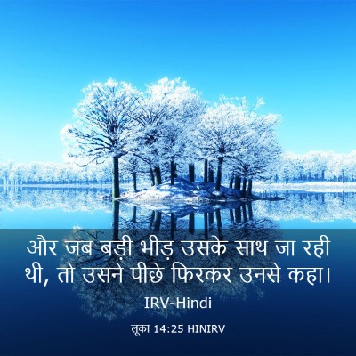 Picture 03 - लूका 14:25 HINIRV - और जब बड़ी भीड़ - Bible Verse Picture
