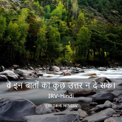Picture 03 - लूका 14:6 HINIRV - वे इन बातों का कुछ - Bible Verse Picture