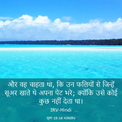 Picture 03 - लूका 15:16 HINIRV - और वह चाहता था, कि - Bible Verse Picture