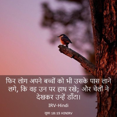 Picture 03 - लूका 18:15 HINIRV - फिर लोग अपने - Bible Verse Picture