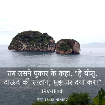 Picture 03 - लूका 18:38 HINIRV - तब उसने पुकार के - Bible Verse Picture