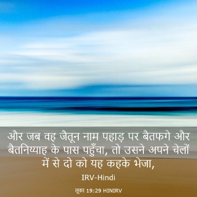 Picture 03 - लूका 19:29 HINIRV - और जब वह जैतून नाम - Bible Verse Picture