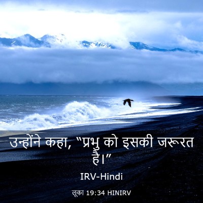 Picture 03 - लूका 19:34 HINIRV - उन्होंने कहा, - Bible Verse Picture