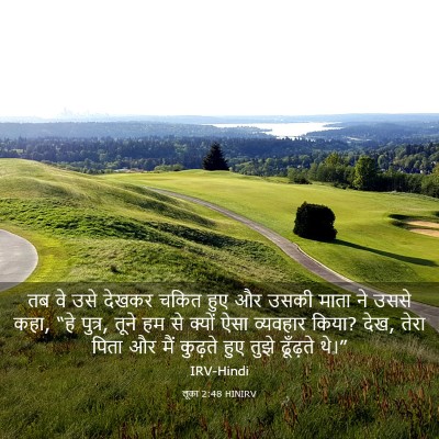Picture 03 - लूका 2:48 HINIRV - तब वे उसे देखकर - Bible Verse Picture