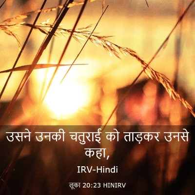Picture 03 - लूका 20:23 HINIRV - उसने उनकी चतुराई - Bible Verse Picture