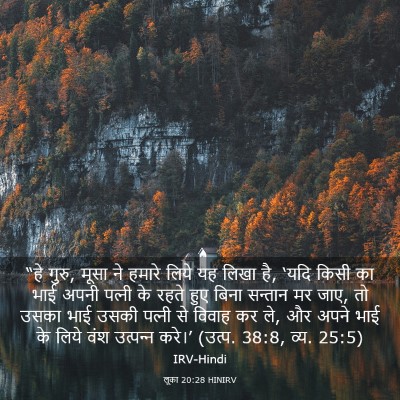 Picture 03 - लूका 20:28 HINIRV - “हे गुरु, मूसा ने - Bible Verse Picture