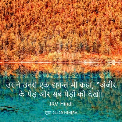 Picture 03 - लूका 21:29 HINIRV - उसने उनसे एक - Bible Verse Picture
