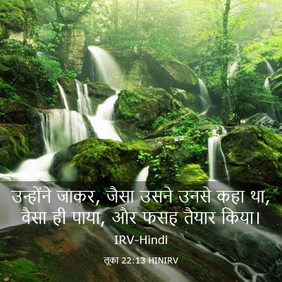 Picture 03 - लूका 22:13 HINIRV - उन्होंने जाकर, - Bible Verse Picture