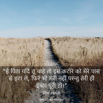 Picture 03 - लूका 22:42 HINIRV - “हे पिता यदि तू - Bible Verse Picture