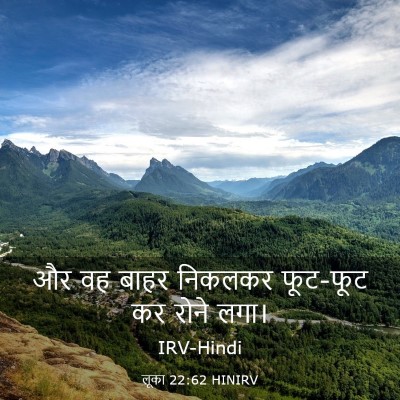 Picture 03 - लूका 22:62 HINIRV - और वह बाहर निकलकर - Bible Verse Picture