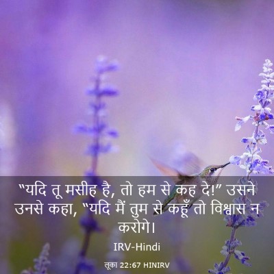Picture 03 - लूका 22:67 HINIRV - “यदि तू मसीह है, तो - Bible Verse Picture