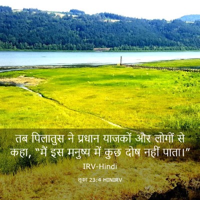 Picture 03 - लूका 23:4 HINIRV - तब पिलातुस ने - Bible Verse Picture