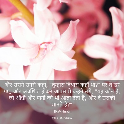 Picture 03 - लूका 8:25 HINIRV - और उसने उनसे कहा, - Bible Verse Picture