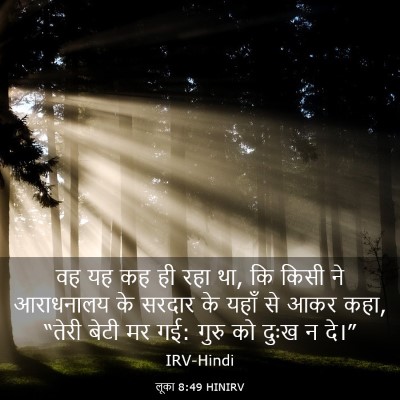 Picture 03 - लूका 8:49 HINIRV - वह यह कह ही रहा था, - Bible Verse Picture