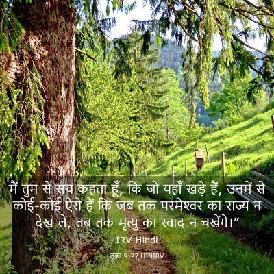 Picture 03 - लूका 9:27 HINIRV - मैं तुम से सच कहता - Bible Verse Picture
