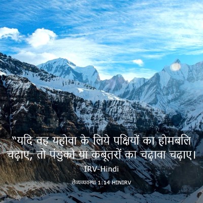 Picture 03 - लैव्यव्यवस्था 1:14 HINIRV - “यदि वह यहोवा के - Bible Verse Picture