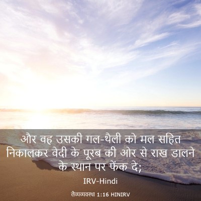Picture 03 - लैव्यव्यवस्था 1:16 HINIRV - और वह उसकी गल-थैली - Bible Verse Picture