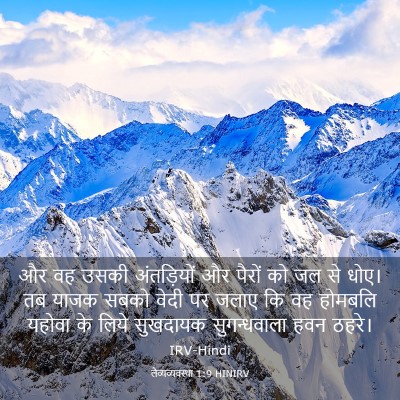 Picture 03 - लैव्यव्यवस्था 1:9 HINIRV - और वह उसकी - Bible Verse Picture