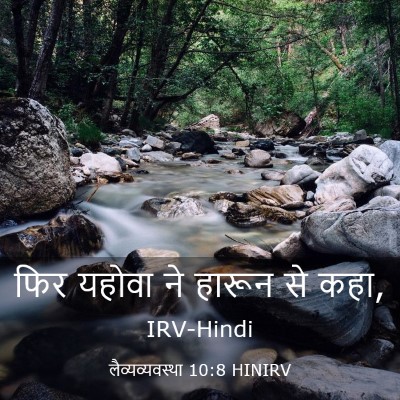 Picture 03 - लैव्यव्यवस्था 10:8 HINIRV - फिर यहोवा ने हारून - Bible Verse Picture