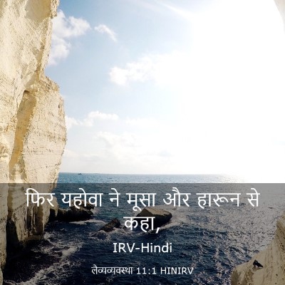 Picture 03 - लैव्यव्यवस्था 11:1 HINIRV - फिर यहोवा ने मूसा - Bible Verse Picture