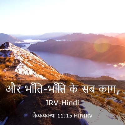 Picture 03 - लैव्यव्यवस्था 11:15 HINIRV - और भाँति-भाँति के - Bible Verse Picture