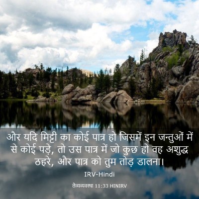 Picture 03 - लैव्यव्यवस्था 11:33 HINIRV - और यदि मिट्टी का - Bible Verse Picture