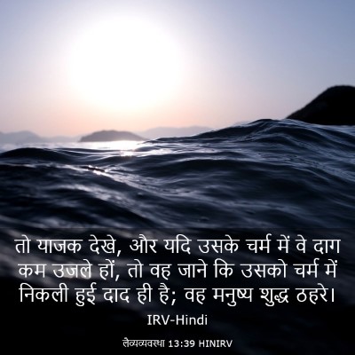 Picture 03 - लैव्यव्यवस्था 13:39 HINIRV - तो याजक देखे, और - Bible Verse Picture
