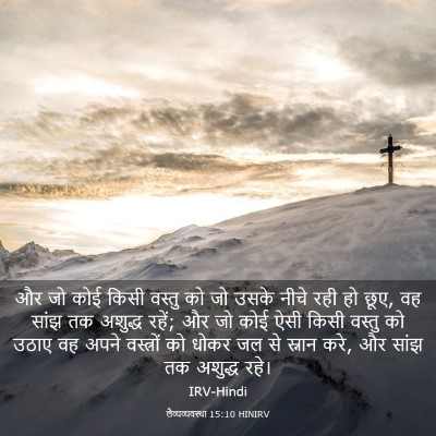 Picture 03 - लैव्यव्यवस्था 15:10 HINIRV - और जो कोई किसी - Bible Verse Picture