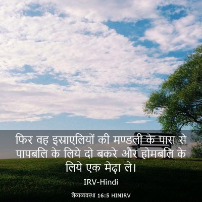 Picture 03 - लैव्यव्यवस्था 16:5 HINIRV - फिर वह - Bible Verse Picture