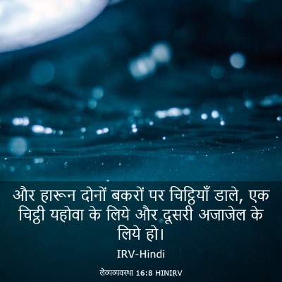 Picture 03 - लैव्यव्यवस्था 16:8 HINIRV - और हारून दोनों - Bible Verse Picture