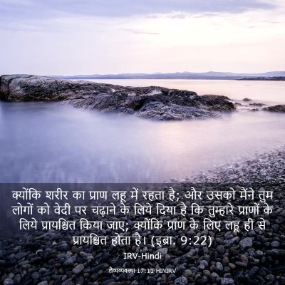 Picture 03 - लैव्यव्यवस्था 17:11 HINIRV - क्योंकि शरीर का - Bible Verse Picture