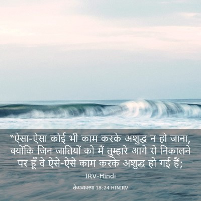 Picture 03 - लैव्यव्यवस्था 18:24 HINIRV - “ऐसा-ऐसा कोई भी काम - Bible Verse Picture