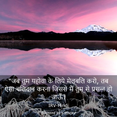 Picture 03 - लैव्यव्यवस्था 19:5 HINIRV - “जब तुम यहोवा के - Bible Verse Picture