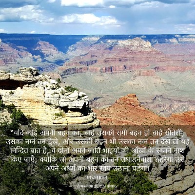 Picture 03 - लैव्यव्यवस्था 20:17 HINIRV - “यदि कोई अपनी बहन - Bible Verse Picture