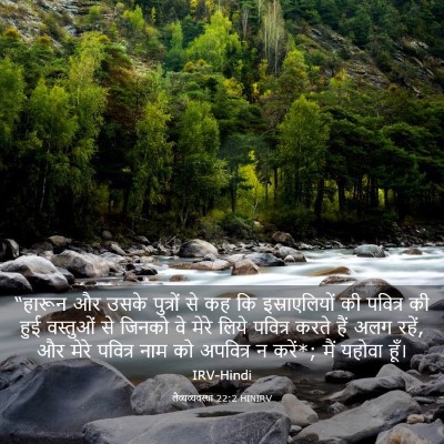 Picture 03 - लैव्यव्यवस्था 22:2 HINIRV - “हारून और उसके - Bible Verse Picture