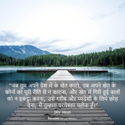 Picture 03 - लैव्यव्यवस्था 23:22 HINIRV - “जब तुम अपने देश - Bible Verse Picture