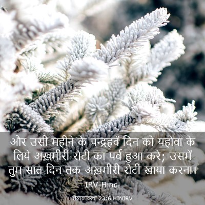 Picture 03 - लैव्यव्यवस्था 23:6 HINIRV - और उसी महीने के - Bible Verse Picture