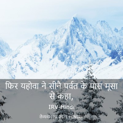 Picture 03 - लैव्यव्यवस्था 25:1 HINIRV - फिर यहोवा ने सीनै - Bible Verse Picture