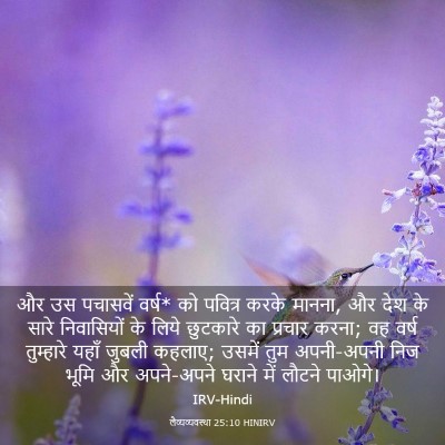 Picture 03 - लैव्यव्यवस्था 25:10 HINIRV - और उस पचासवें वर्ष* - Bible Verse Picture