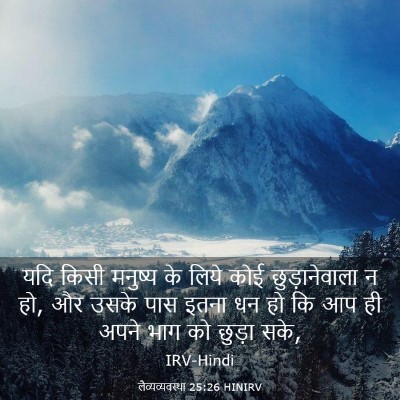Picture 03 - लैव्यव्यवस्था 25:26 HINIRV - यदि किसी मनुष्य के - Bible Verse Picture