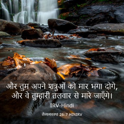 Picture 03 - लैव्यव्यवस्था 26:7 HINIRV - और तुम अपने - Bible Verse Picture