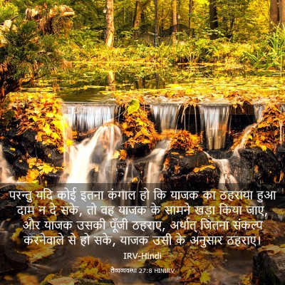 Picture 03 - लैव्यव्यवस्था 27:8 HINIRV - परन्तु यदि कोई - Bible Verse Picture
