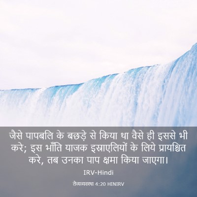 Picture 03 - लैव्यव्यवस्था 4:20 HINIRV - जैसे पापबलि के - Bible Verse Picture